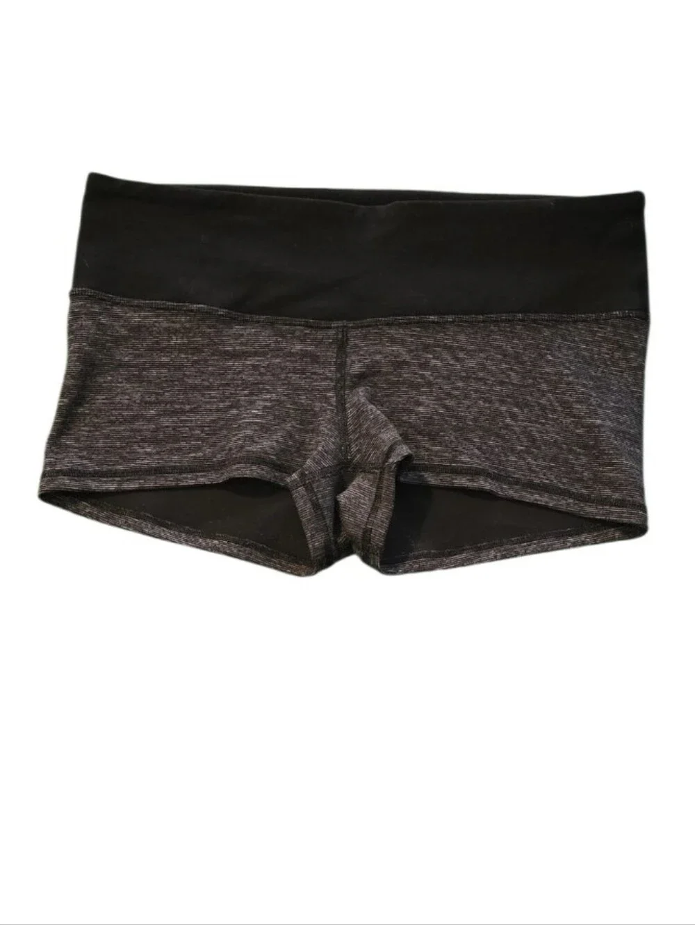 Lululemon Boogie Short Wee Stripe Black Heathered Black /Black Yoga Gym Run! 8